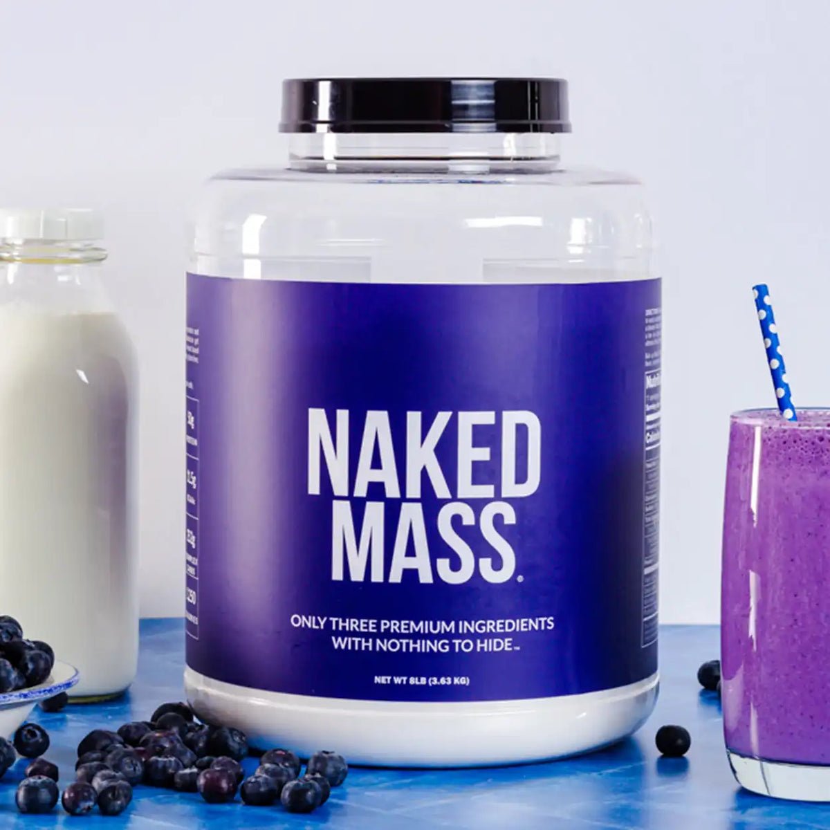 Strawberry Mass Gainer Protein Supplement | Naked Mass - 8LB
