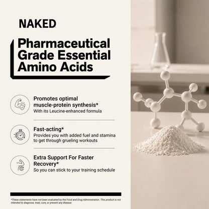Essential Amino Acids Supplement | Naked EAAs - 50 Servings