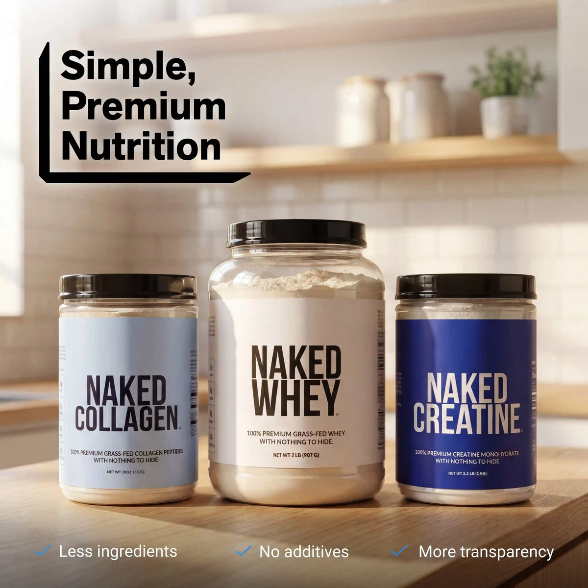 Grass Fed Whey Protein Powder | Naked Whey - 1LB